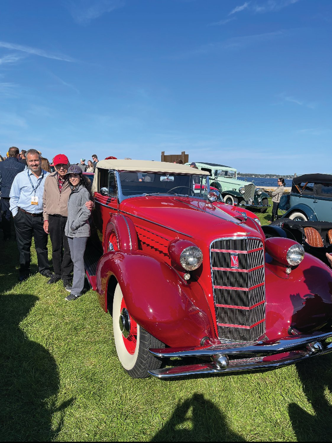 SHOW STOPPER: John Ricci drove his 1934 Cadillac to Fort Adams on Saturday, Oct. 2, where he lined up with other classic automobiles prior to a parade that ended on Bellevue Avenue in Newport.